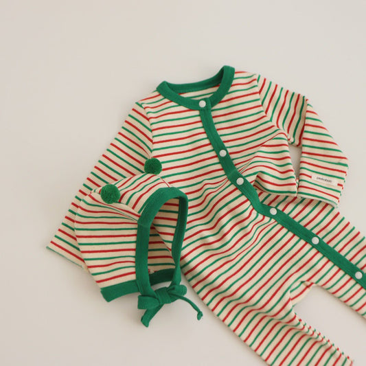 Pijama Navideño de Una Pieza para Bebés y Niños Pequeños