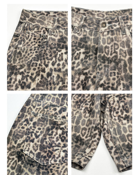 Pantalones Estampado Leopardo Niños - Ajuste Slim Primavera Otoño - Image 11
