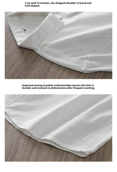 Camisa Blanca de Algodón Premium para Hombre con Bolsillos - Image 13