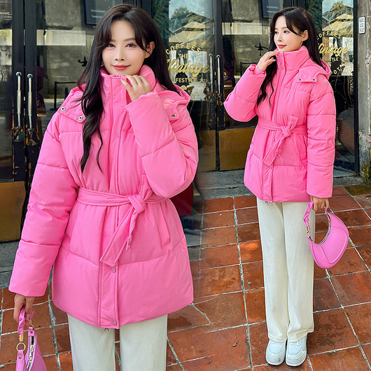 Abrigo Acolchado Estilo Coreano con Capucha - Algodón Premium Británico - Image 7
