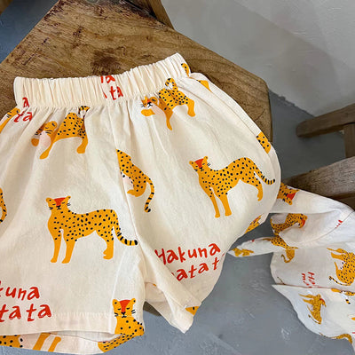 Conjunto de Dos Piezas: Camisa Estilo Vaquero de Manga Corta para Niños - Image 4