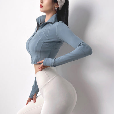 Chaqueta Deportiva Cuello Alto Secado Rápido para Yoga - Image 9
