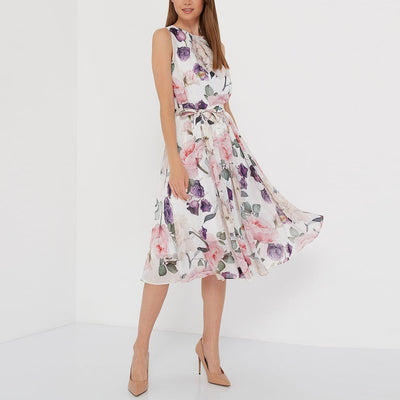 Vestido Bohemio Escote Redondo sin Mangas - Image 3