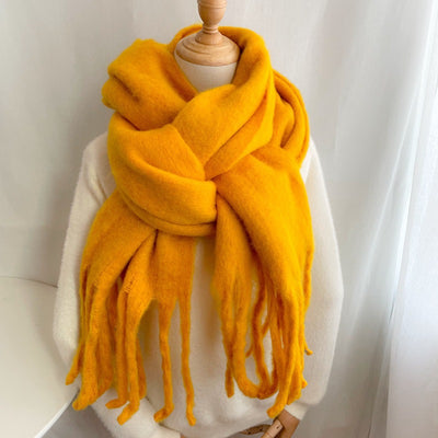 Bufanda Mohair Gruesa y Esponjosa - Abrigo Cálido de Lujo para Mujer - Image 24