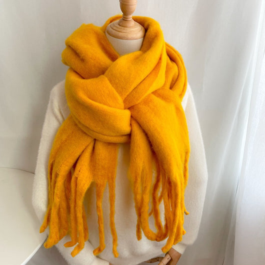 Bufanda Mohair Gruesa y Esponjosa - Abrigo Cálido de Lujo para Mujer - Image 24