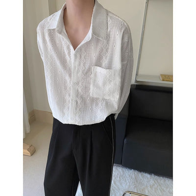 Camisa Jacquard Calada para Hombre - Image 2