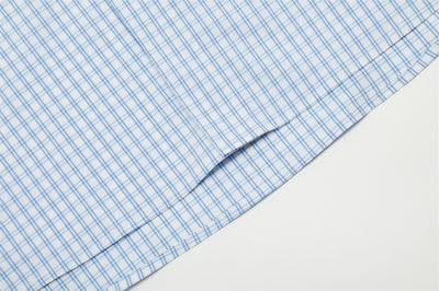 Camisa Cuadriculada Suelta de Manga Corta para Hombre - Image 15