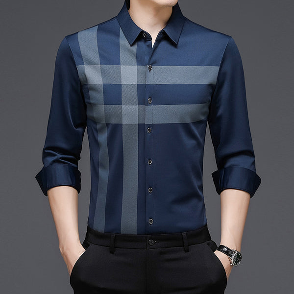Camisa Ejecutiva Sin Planchado para Hombre - Transpirable y Elástica