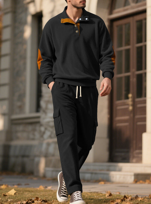 Sudadera y Pantalón de Pana con Cuello Alto y Acceso Controlado - Image 28