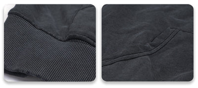 Sudadera Vintage Negra Oversize con Detalles Desgastados - Image 2