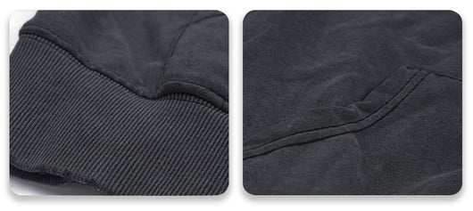 Sudadera Vintage Negra Oversize con Detalles Desgastados - Image 2