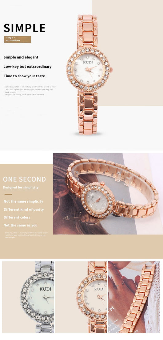 Reloj Pulsera de Cuarzo con Diamantes para Mujer - Image 13