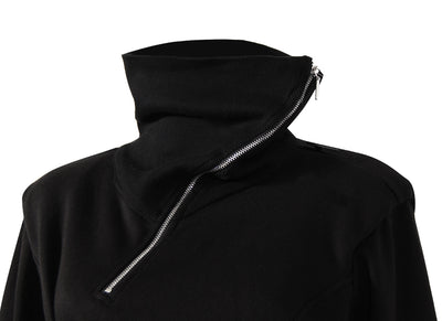 Sudadera Cuello Alto con Cierre Diagonal y Dobladillo Irregular - Image 11