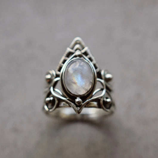 Anillo de Piedra de Luna Boho Vintage - Joyería Fina para Mujeres - Image 6