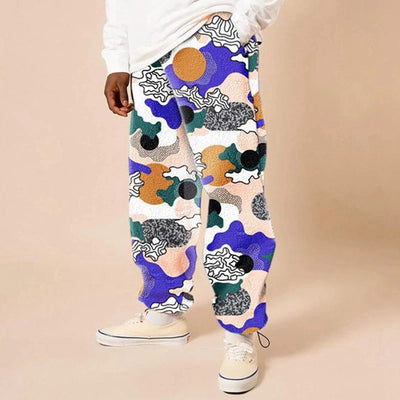 Pantalones Harem Sueltos de Cashmira Estampada con Lana - Image 3