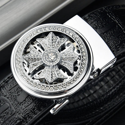 Cinturón Automático para Hombre con Hebilla Giratoria y Cristal Diamante 3.5cm - Image 21