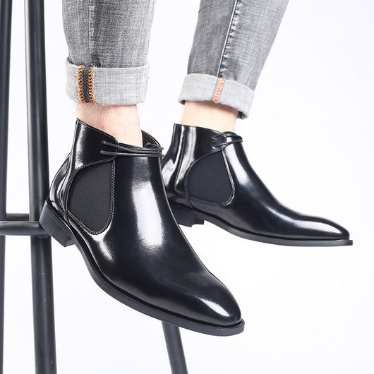 Zapatos de Cuero Puntiagudos Ligeros Talla 48 - Botines Elegantes para Caballero - Image 9