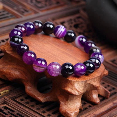 Pulsera de Piedra Violeta Natural para Mujer - Image 9