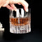 Vaso de Whiskey de Cristal Tallado a Mano - Diseño Lujo Ligero con Boca Ancha