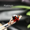 925 Plateado Inlaid Natural Garnet Ring Platinum Opening Adjustable