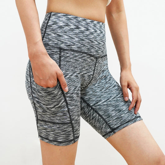 Shorts Deportivos Cintura Alta con Bolsillos Diagonales - Mallas de Entrenamiento Secado Rápido - Image 10