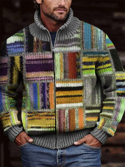 Chaqueta Navideña Casual para Hombre con Estampado 3D y Cierre - Image 6