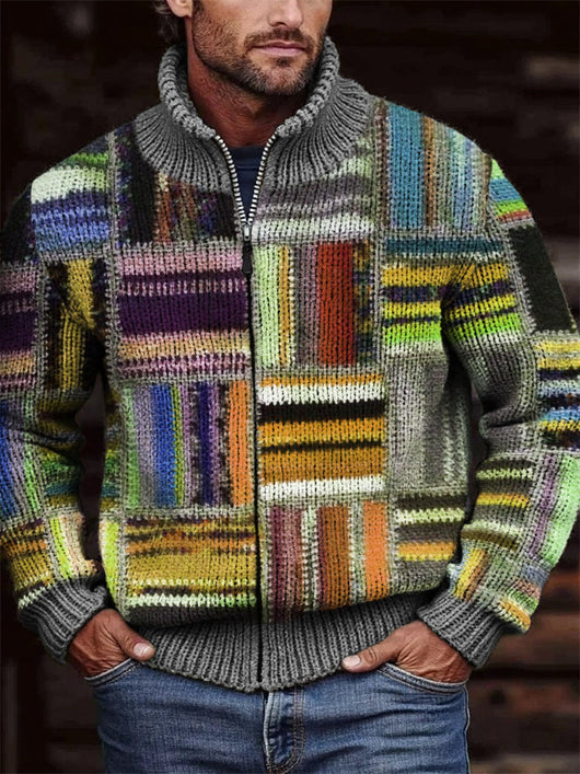 Chaqueta Navideña Casual para Hombre con Estampado 3D y Cierre - Image 6
