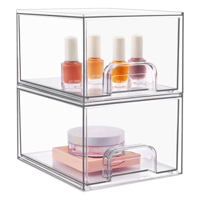 Organizador de Cosméticos Apilable con Cajones Transparentes - Image 2