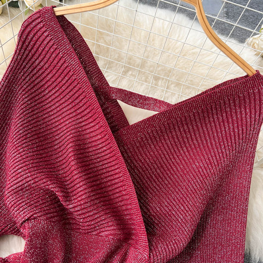 Conjunto Falda Suéter Escotado con Volantes - Image 27