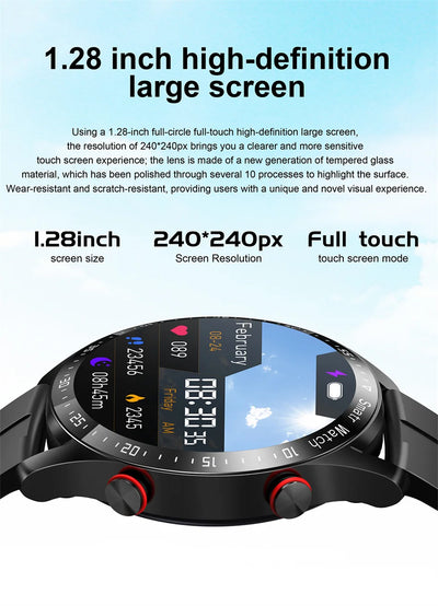 Reloj Inteligente ECG con Llamadas Bluetooth y Correa de Acero Inoxidable - Image 12