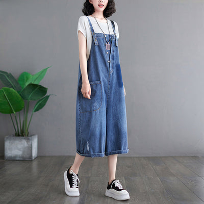 Overol Denim Talla Grande para Mujer - Diseño Holgado y Casual - Image 6