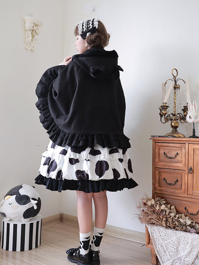 Capa Bunny Harajuku Plus con Orejas y Moño Esponjoso para Mujer - Image 4