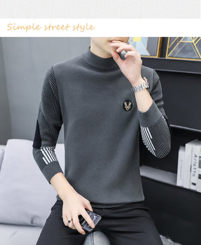 Suéter Tejido Grueso para Hombre con Cuello Medio Alto - Image 11