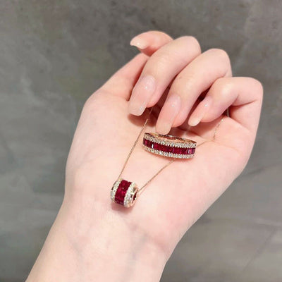 Cadena de Clavícula Roja Personalidad para Mujer - Image 3