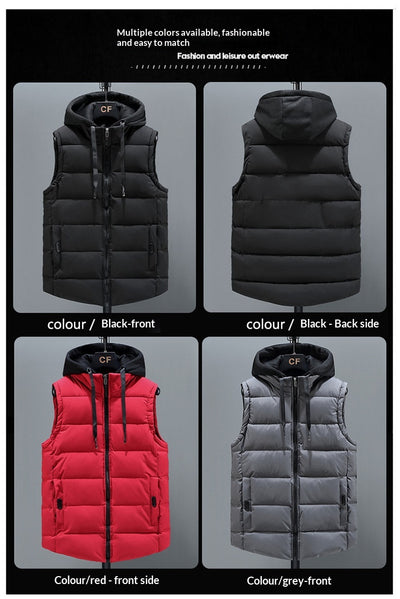 Chaleco Acolchado de Plumón y Algodón para Hombre - Otoño Invierno - Image 5