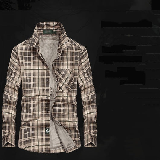 Camisa de Cuadros Manga Larga para Hombre