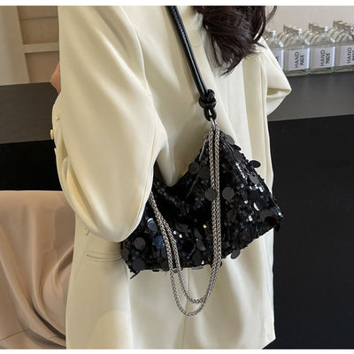 Bolso Bandolera Mujer con Cadena y Lentejuelas Brillantes - Image 36