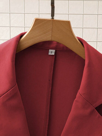 Chaleco Blazer Suelto Liso con Lazos Ajustables para Mujer - Image 19