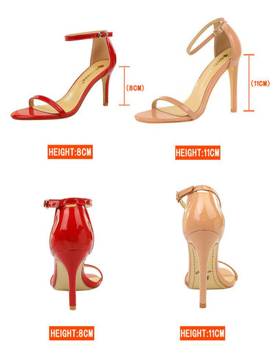 Sandalias de Tacón Alto en Charol Brillante para Verano - Image 6