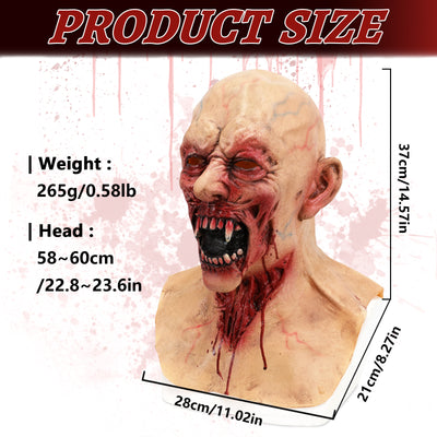 Máscara de Vampiro Zombie Bioquímico para Halloween - Image 6
