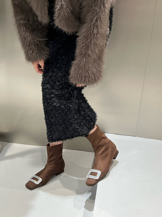 Botines Skinny Franceses con Tacón Robusto y Punta Cuadrada - Image 13