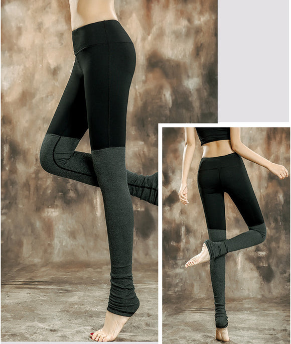Pantalones de Yoga con Costuras de Contraste