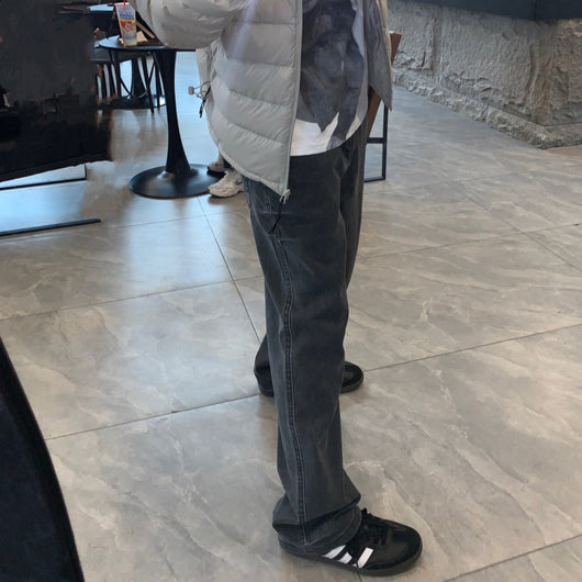 Pantalones de Algodón Rectos con Bolsillos Bordados para Hombre - Image 2