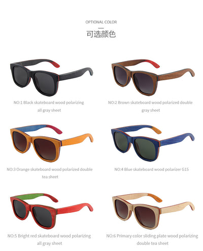 Gafas de Sol Polarizadas con Montura Ovalada y Puente de Madera - Image 19