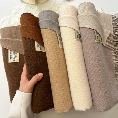 Bufanda Doble Faz de Cachemira Artificial para Parejas - Invierno Cálido - Image 41
