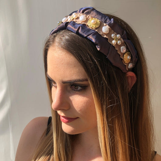 Diadema Retro con Perlas Imitadas - Accesorio de Prensa para Cabello - Image 9