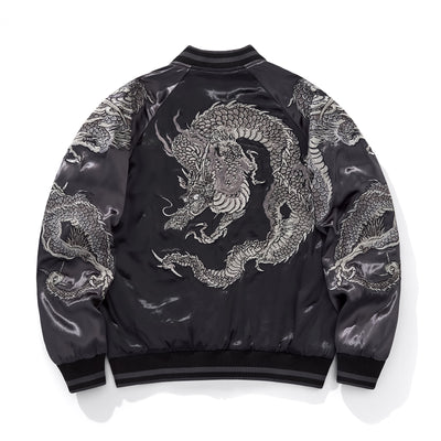 Chaqueta Beisbolera Dragón Bordado - Casual y Resistente - Image 4