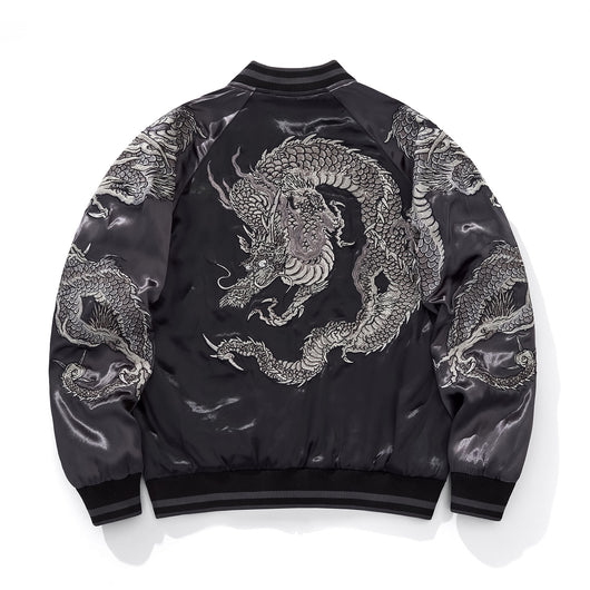 Chaqueta Beisbolera Dragón Bordado - Casual y Resistente - Image 4
