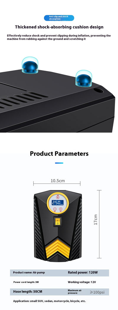 Compresor de Aire Portátil 12V para Auto - Inflador Eléctrico - Image 15