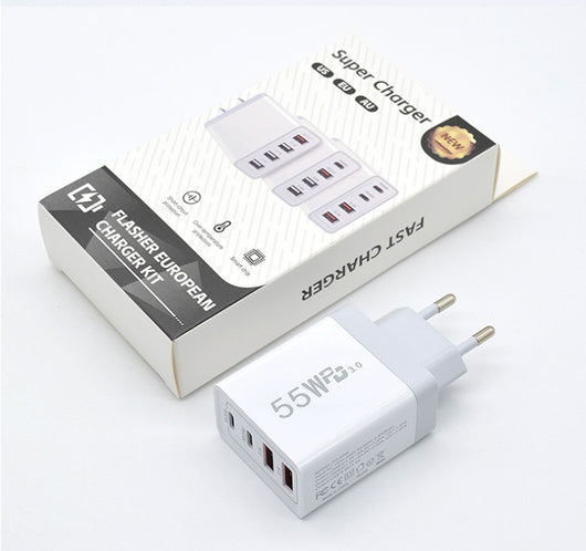 Cargador USB Multi-Puerto 55W - Carga Rápida para Múltiples Dispositivos - Image 12